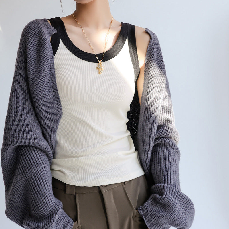 Damer Sporty tanktop med kontrasterende syninger og åndbart materiale Stilla