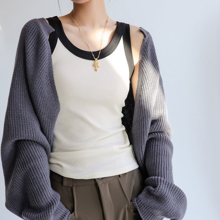 Damer Sporty tanktop med kontrasterende syninger og åndbart materiale Stilla
