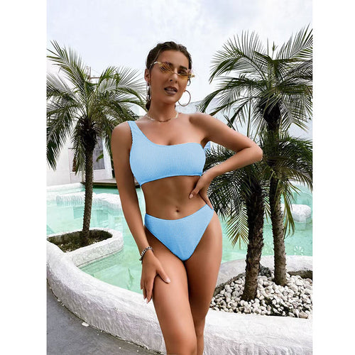 Dame Bikini-sæt med asymmetrisk overdel og sportslig pasform Stilla
