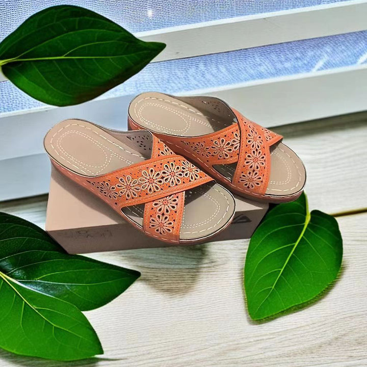 Dame Blomsterapplikationer Komfort-Sandaler Stilla