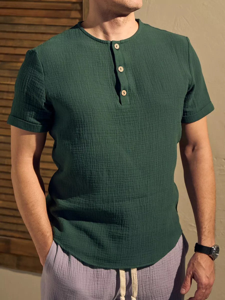 Herrer kortærmet Button-Down skjorte Stilla