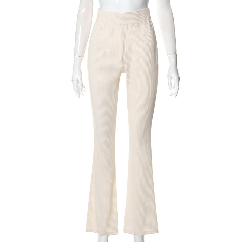 Femme Ribstrik Flared Leg Bukser Stilla