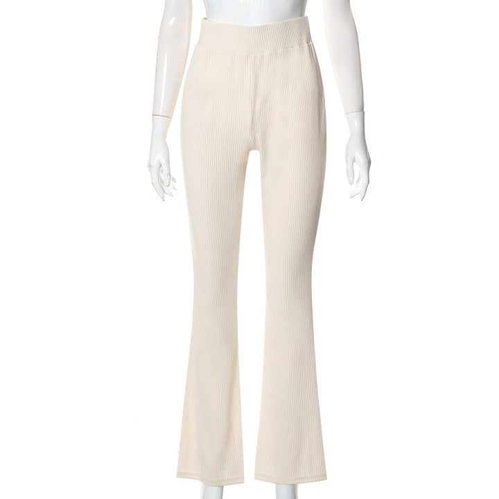 Femme Ribstrik Flared Leg Bukser Stilla