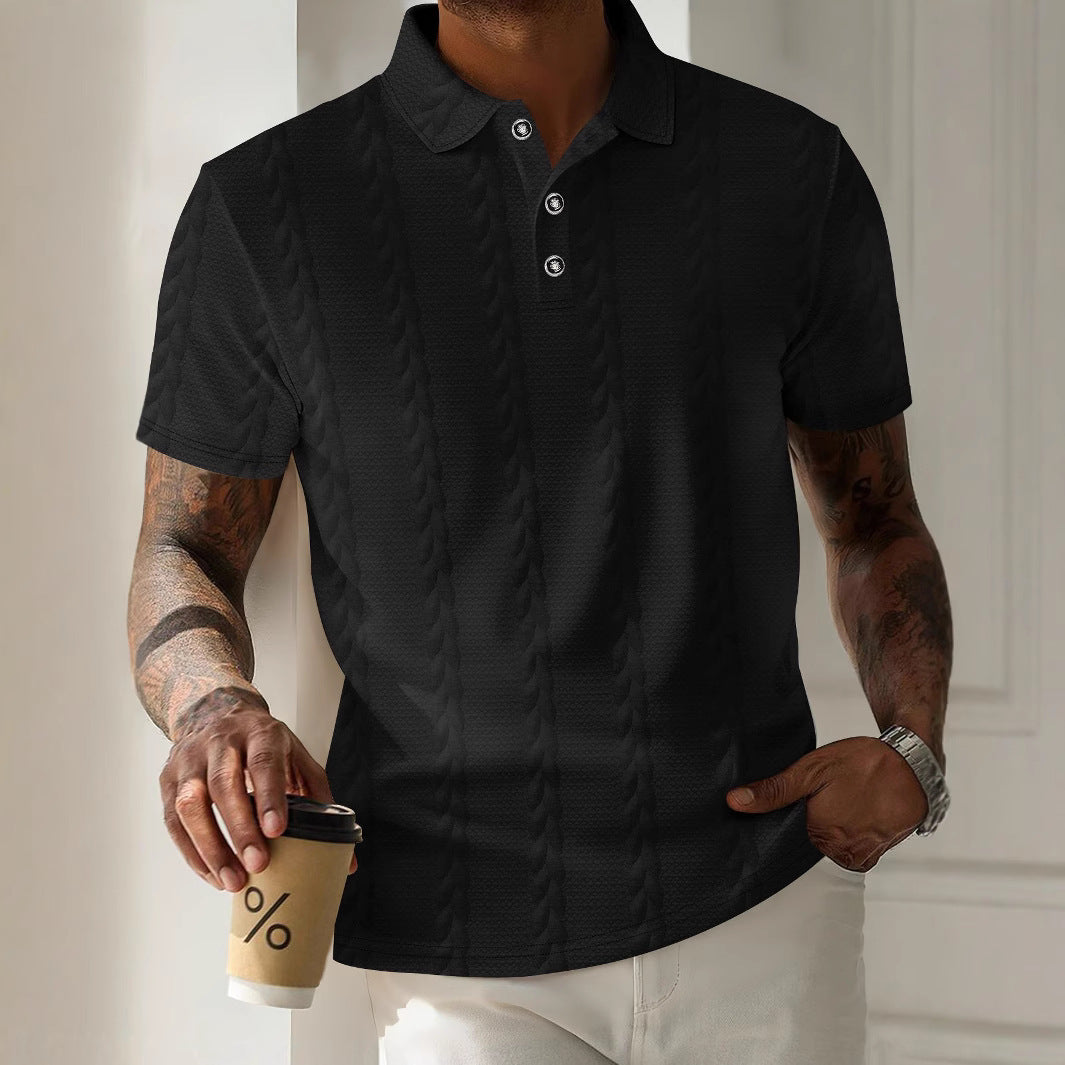 Herre kortærmet poloshirt med struktureret design Stilla