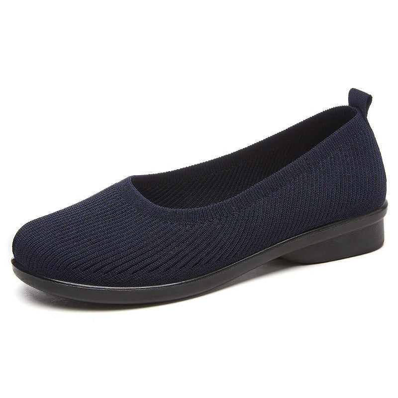 Dame Slip-On Strik Ballet Flats med ergonomisk fodseng Stilla