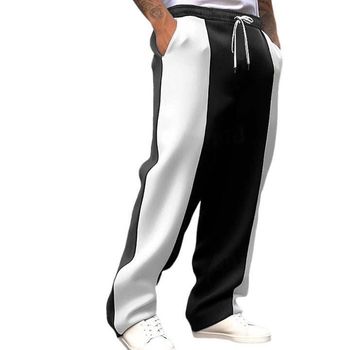 Herrer Sporty joggingbukser med attraktive kontraststriber og elastisk linning Stilla