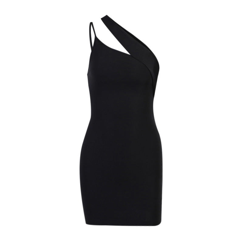 Stilla | Ærmeløs Bodycon Mini Kjole Med En Side Strop