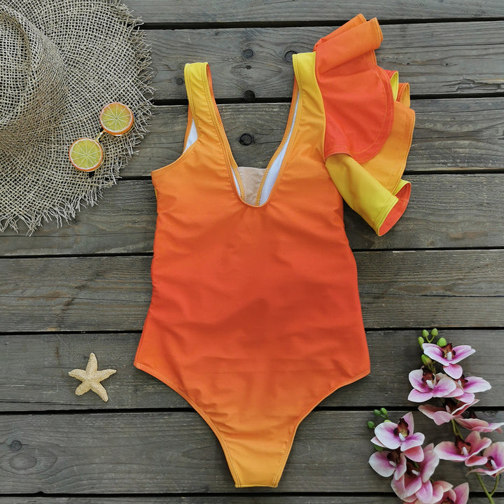 Dame Strandkort med stilfuldt wrap-design og livlig farveovergang Stilla