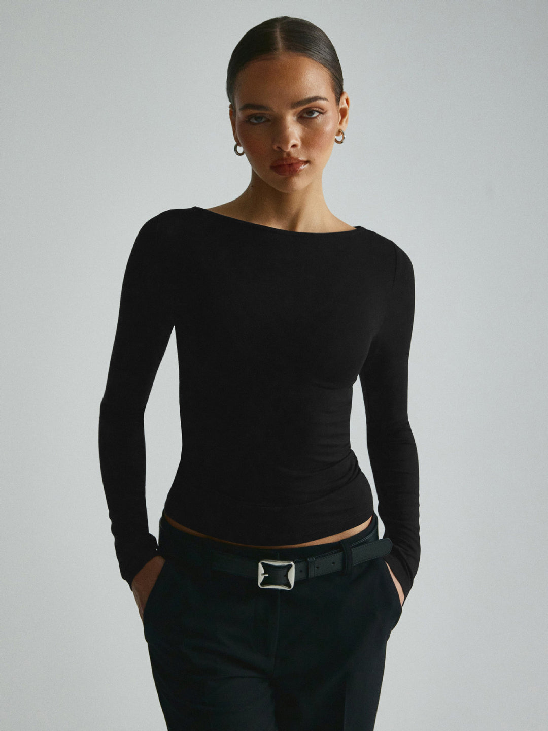 Dame Longsleeve med elegant snit og blødt materiale Stilla