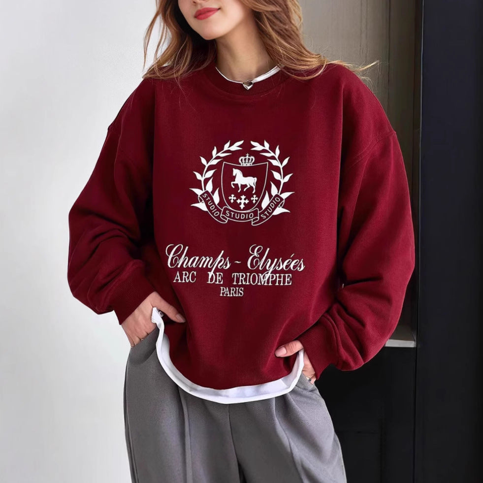 Dame Oversized Sweatshirt med ikonisk logo-design og komfortable materialer Stilla