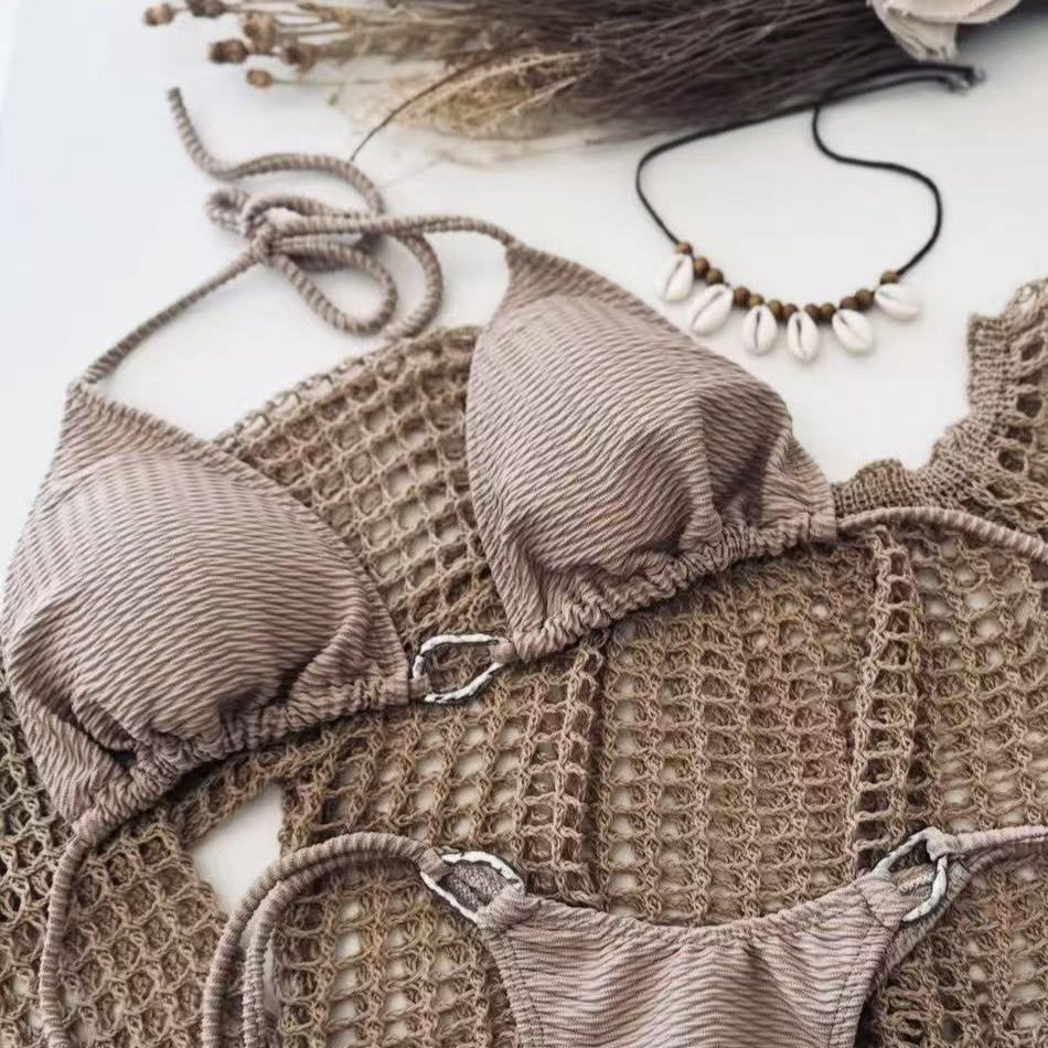 Dame luksuriøs hækle-bikini-sæt Skovae