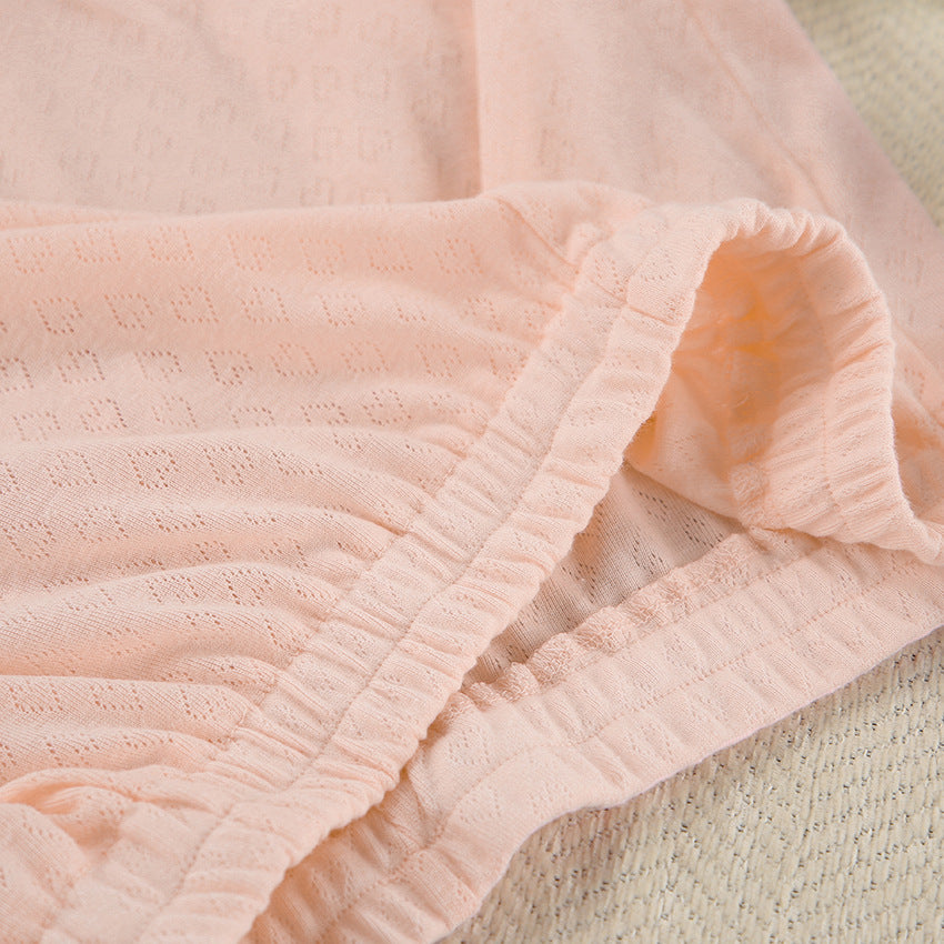 Dame hyggeligt pyjamasæt med crop-formet overdel og elastisk buks Stilla
