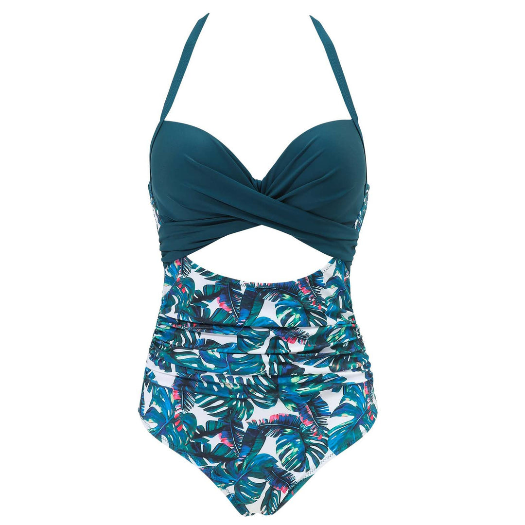 Femme Cut-Out Krydsryg Énstyks Badedragt Stilla