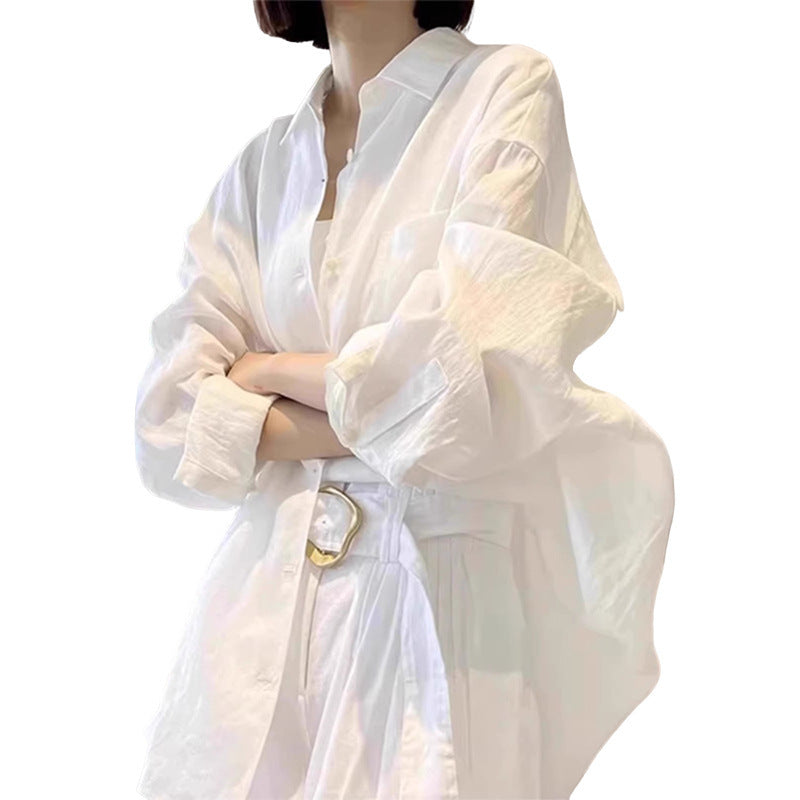 Femme Struktureret Utility Button-Up Skjortekjole Stilla