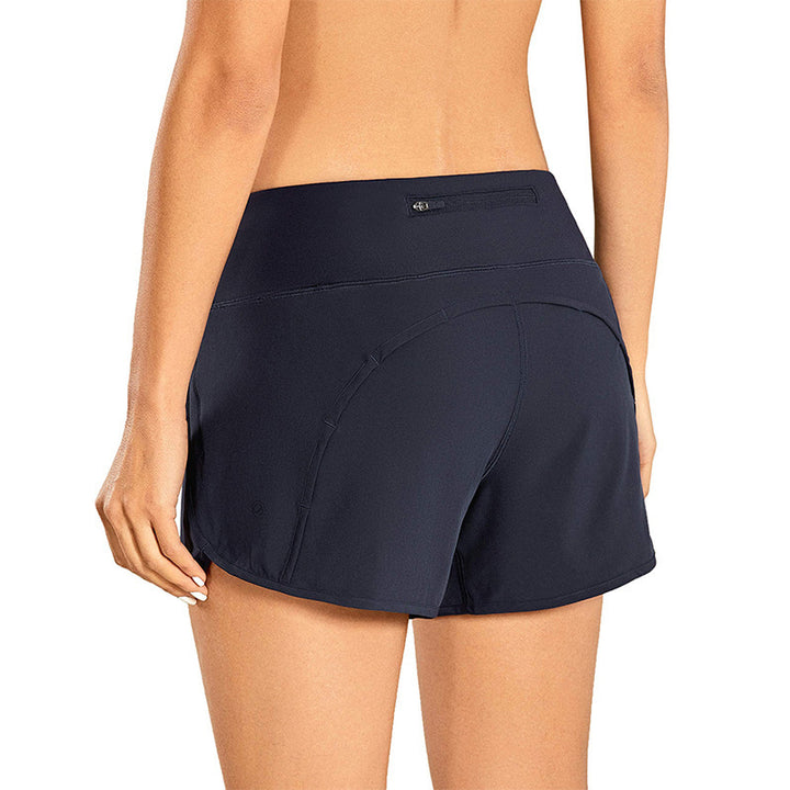Dame Sporty shorts med højt talje lavet af åndbart materiale Stilla