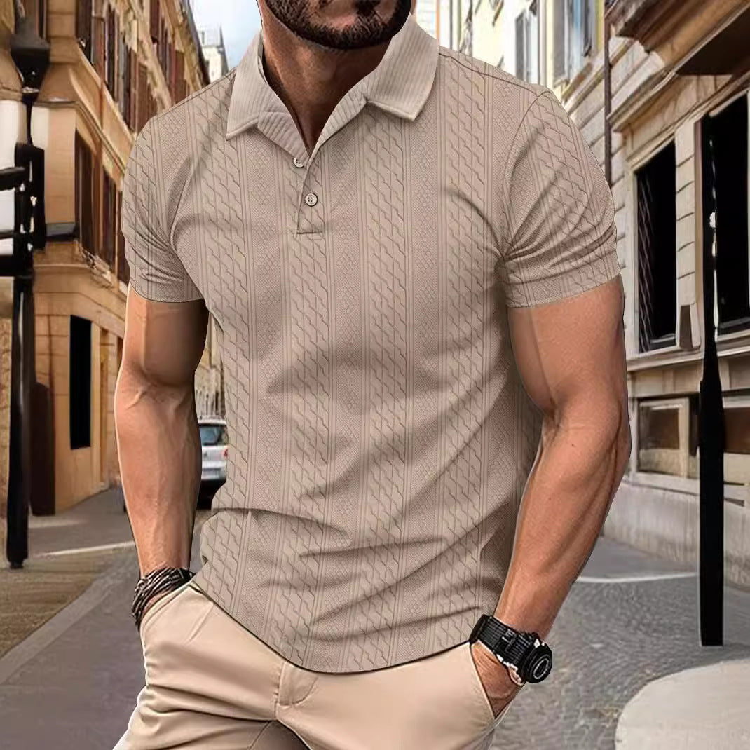Herre polo skjorte med struktureret design og moderne krave Stilla