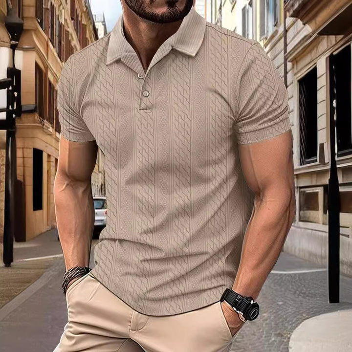 Herre polo skjorte med struktureret design og moderne krave Stilla