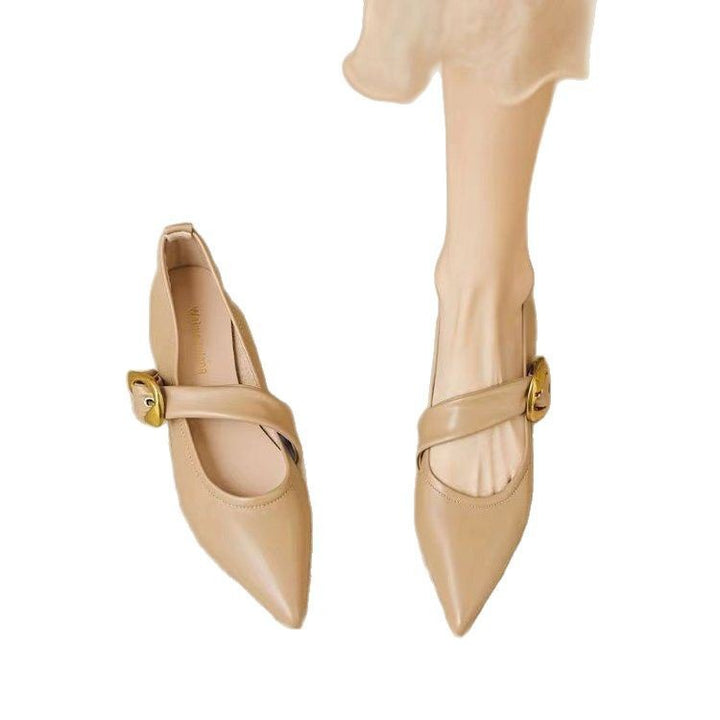 Dame elegante Slingback-pumps med dekorativt spænde-detalje Stilla