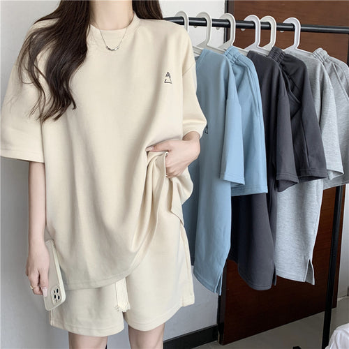 Femme Casual Oversized T-Shirt Kjole med Bælte-Detalje Stilla