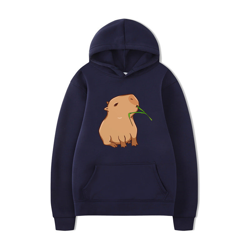 Kvinders hoodie med sjovt dyre design og behagelig pasform Skovae