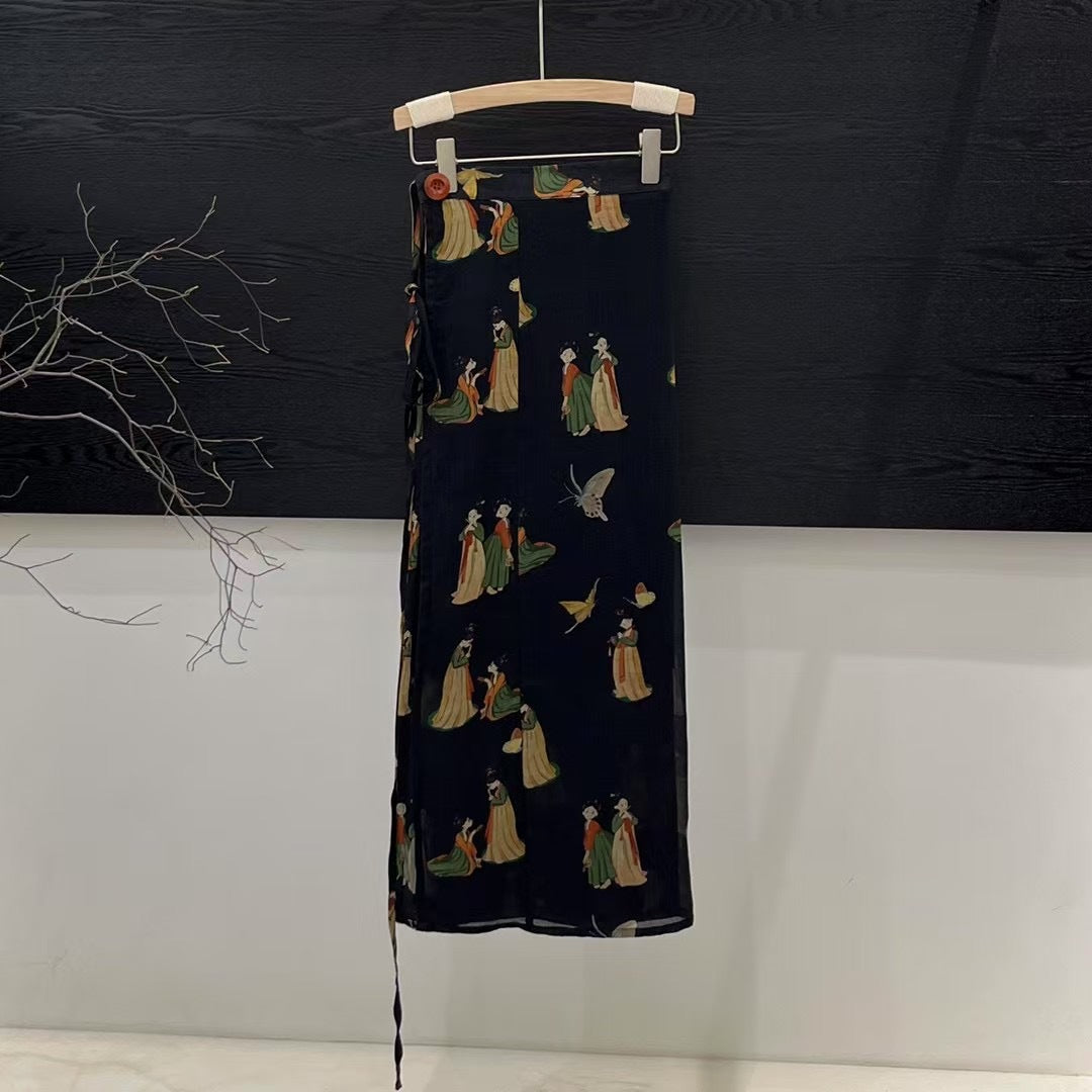 Femme Patchwork Maxi Nederdel Stilla