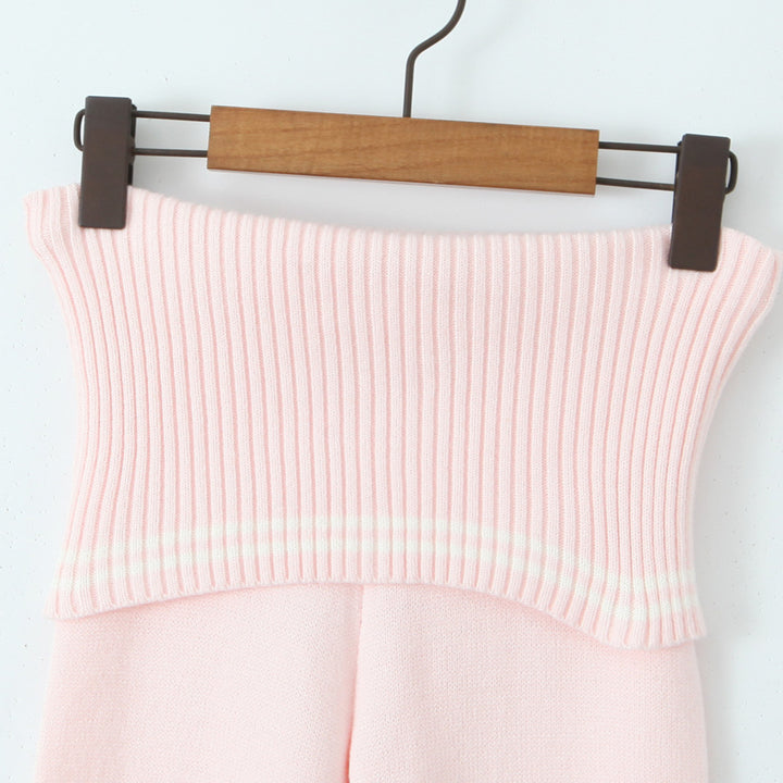 Dame Wide-Leg-Sportbukser med elastisk talje og fin ribstrik Stilla