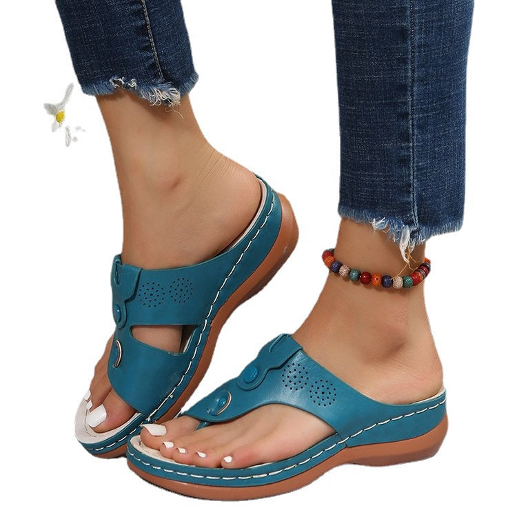 Dame flip-flops med anatomisk formet fodseng og komfortabel sål Stilla