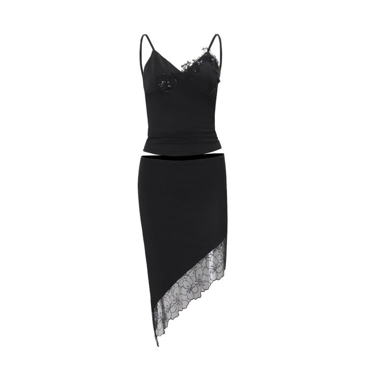 Dame elegant spids bodysuit med raffinerede detaljer og justerbare stropper Skovae