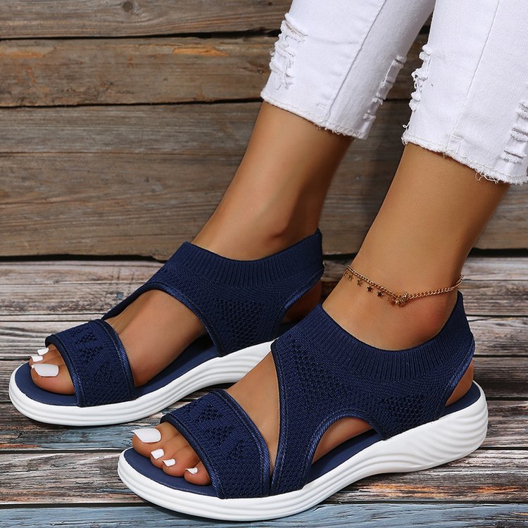 Dame Comfort-sandaler med elastisk overdel og åndbar sål Stilla