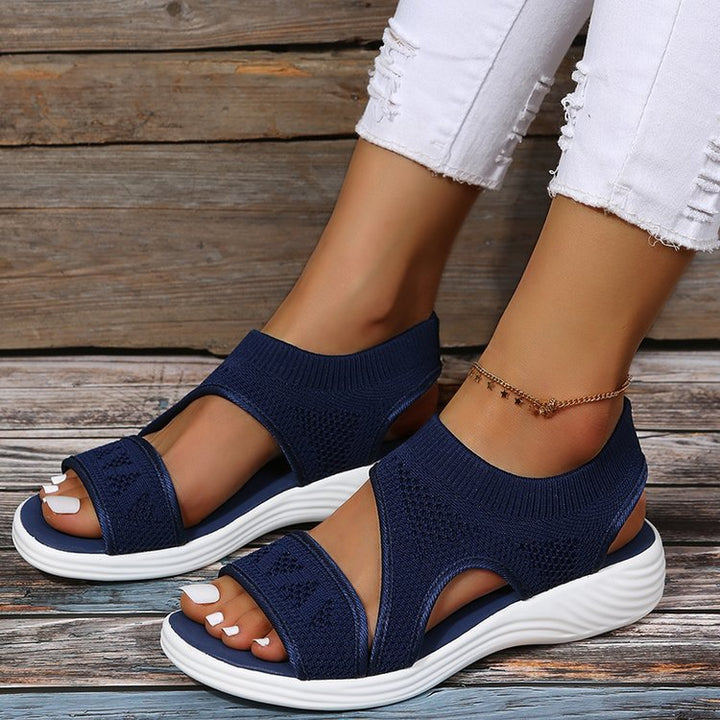 Dame Comfort-sandaler med elastisk overdel og åndbar sål Stilla