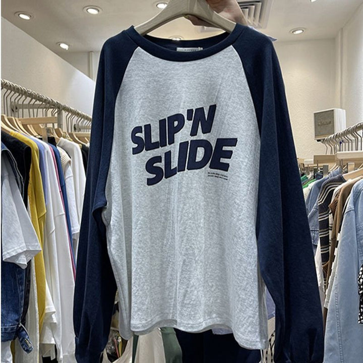 Femme Casual Grafik Langærmet T-shirt Stilla