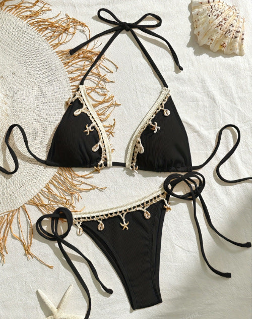 Dame Triangel-Bikini med raffinerede detaljer Skovae