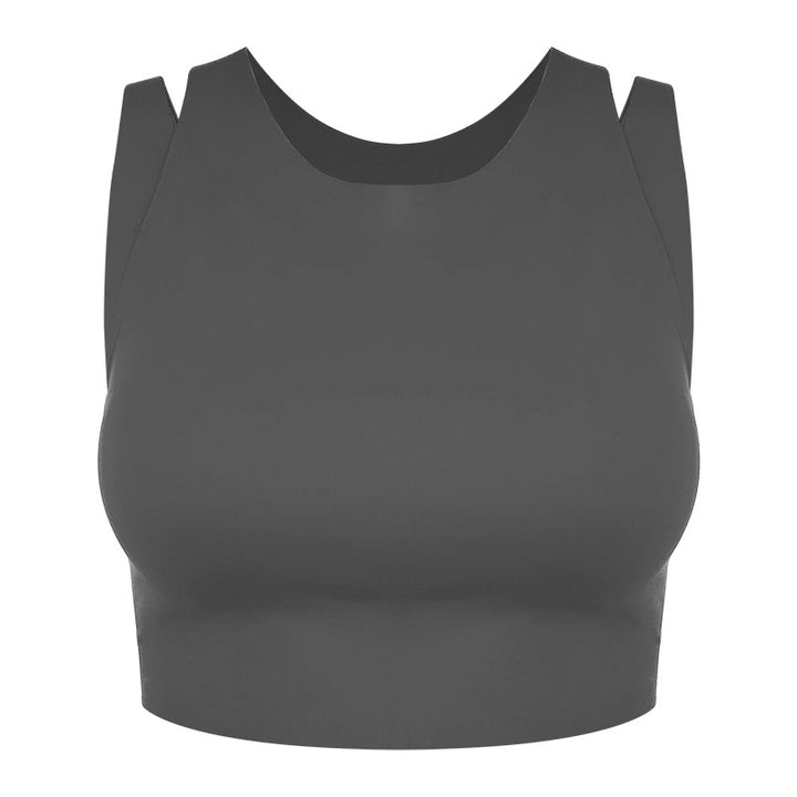 Dame Sporty High-Performance Crop-Top med åndbar tekstur Stilla