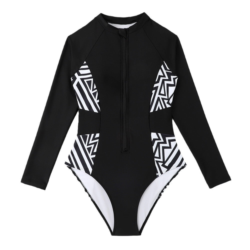 Dame Langærmet Zip-Up Sport Badedragt Stilla