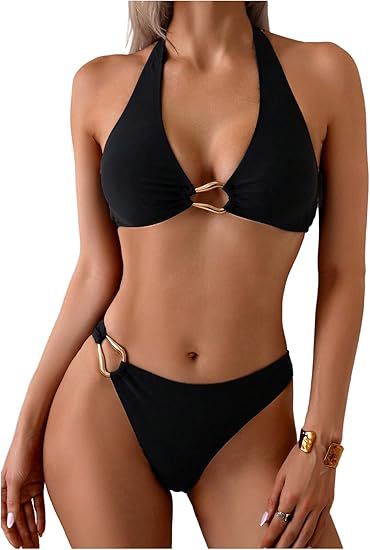Dame Triangel-Bikini med raffineret ringdetalje Skovae