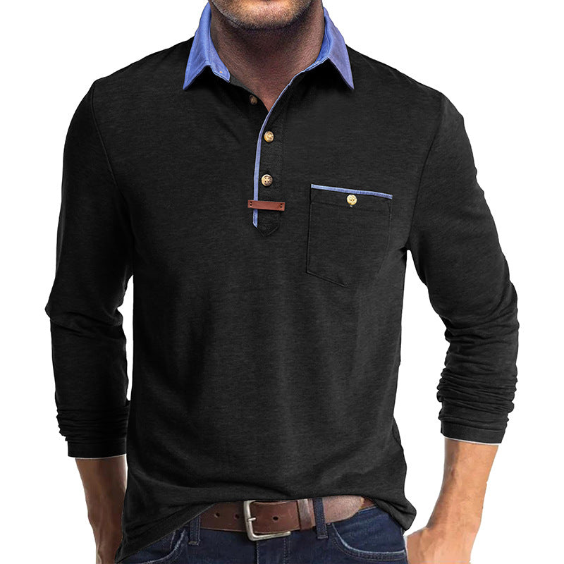 Herre Langærmet Polo T-shirt Stilla