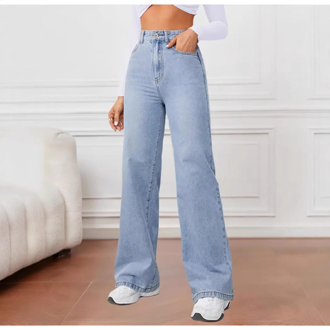 Damer Bred Jeans Stilla