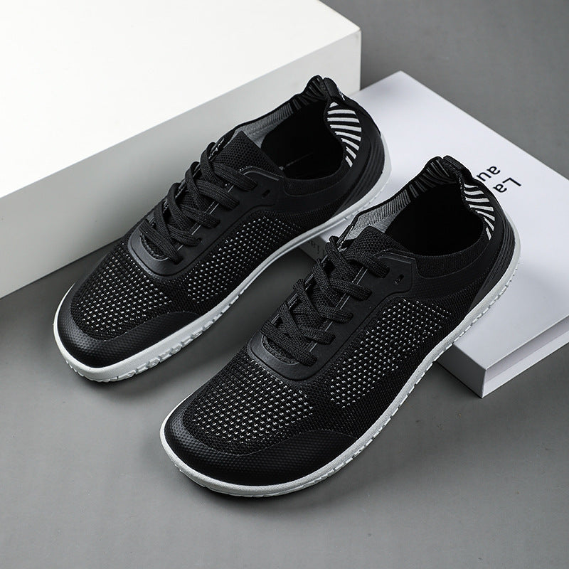 Unisex nan åndbar strik-sneaker med hukommelsesskumsindlæg og fleksibel gummi-sål Skovae