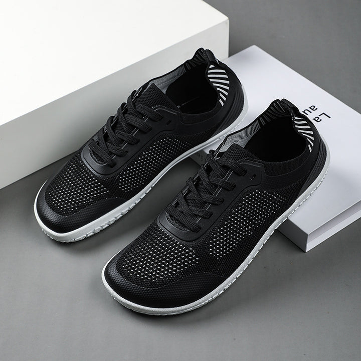 Unisex nan åndbar strik-sneaker med hukommelsesskumsindlæg og fleksibel gummi-sål Skovae