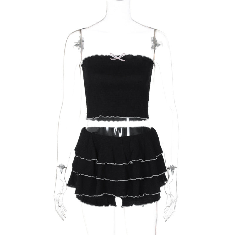 Dame To-delt Flæse-Outfit Stilla