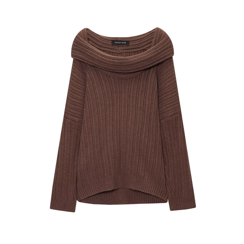 Dame Oversized Strikpullover Stilla