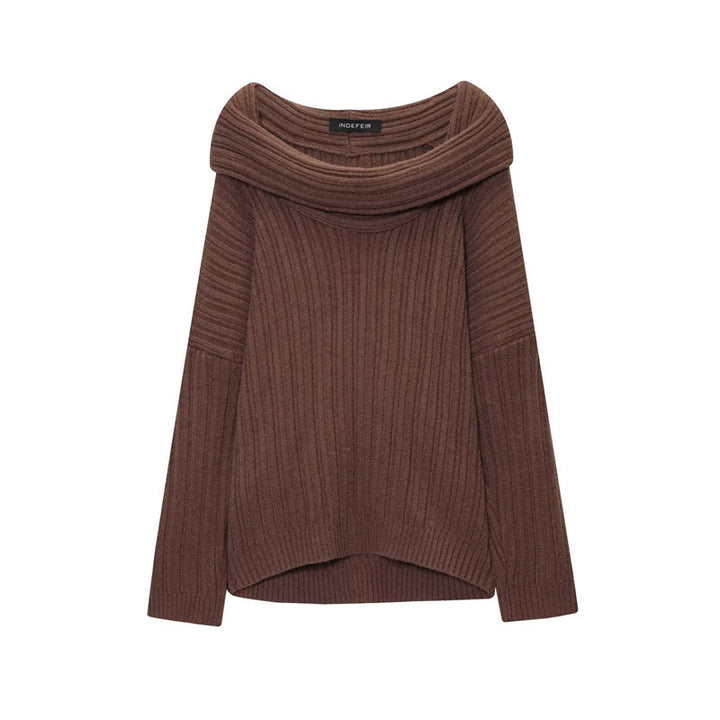 Dame Oversized Strikpullover Stilla