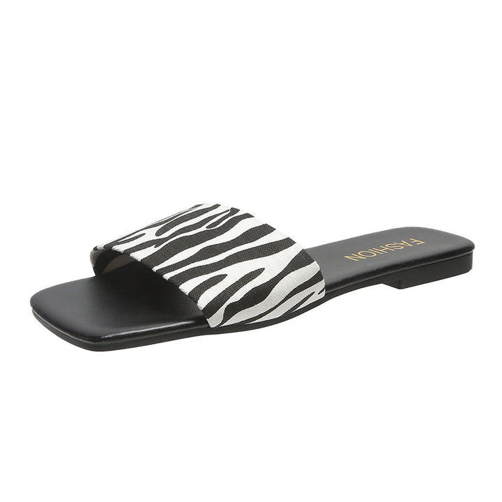 Dame Slide-sandaler med elegant leopardmønster og komfortabelt fodbed Stilla