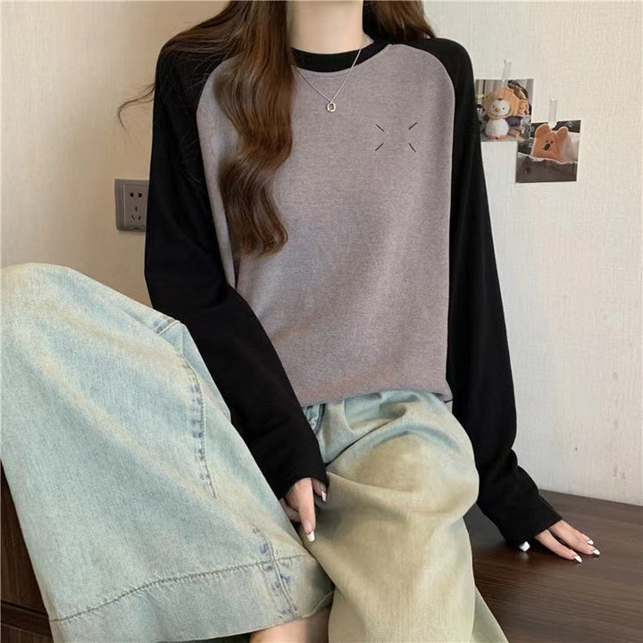 Femme Raglan-ærmer Pullover Sweatshirt med blødt touch-materiale Stilla