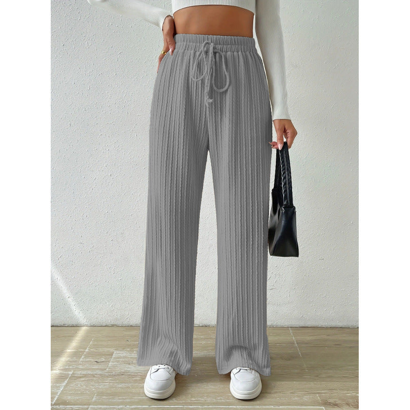 Dame hyggelig Cropped Top og løse Stretch-Bukser Sæt Stilla
