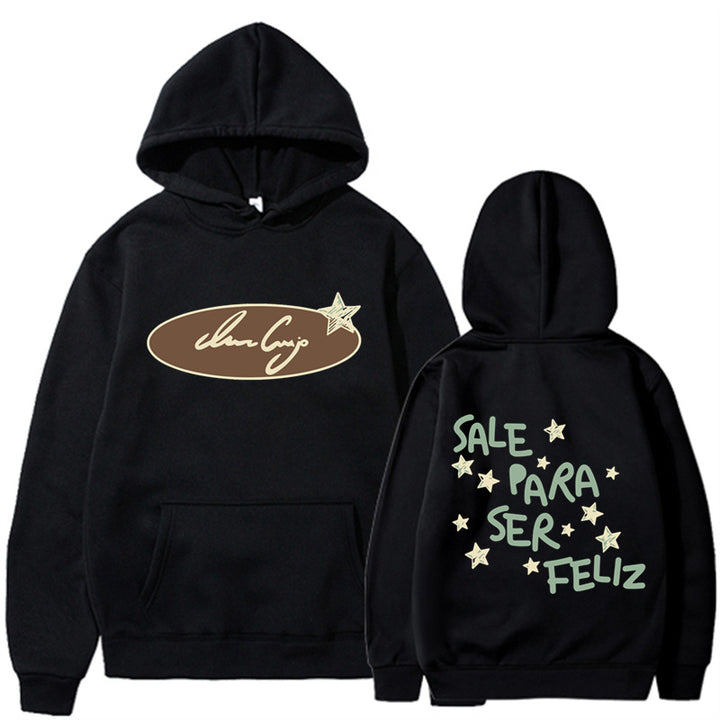 Kvinders hoodie sweatshirt med kreativ skrifttype og iøjnefaldende design Skovae