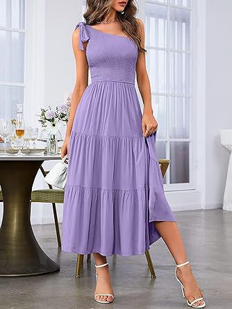 Dame Maxikjole med ærmeløs design og elastisk bustier Skovae