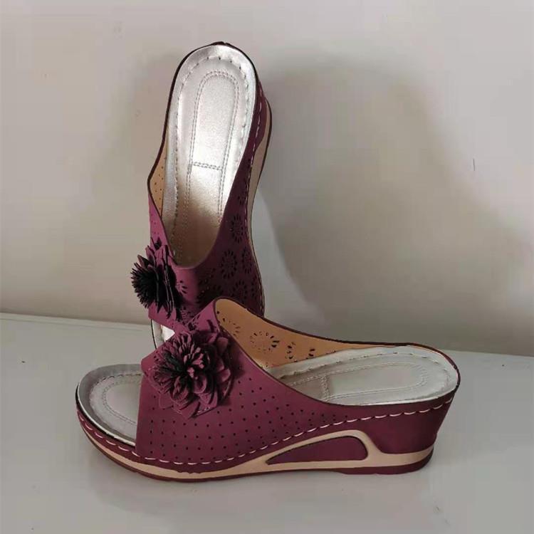 Dame Komfortable Blomsterdekorerede Clogs med ergonomisk Sål Stilla