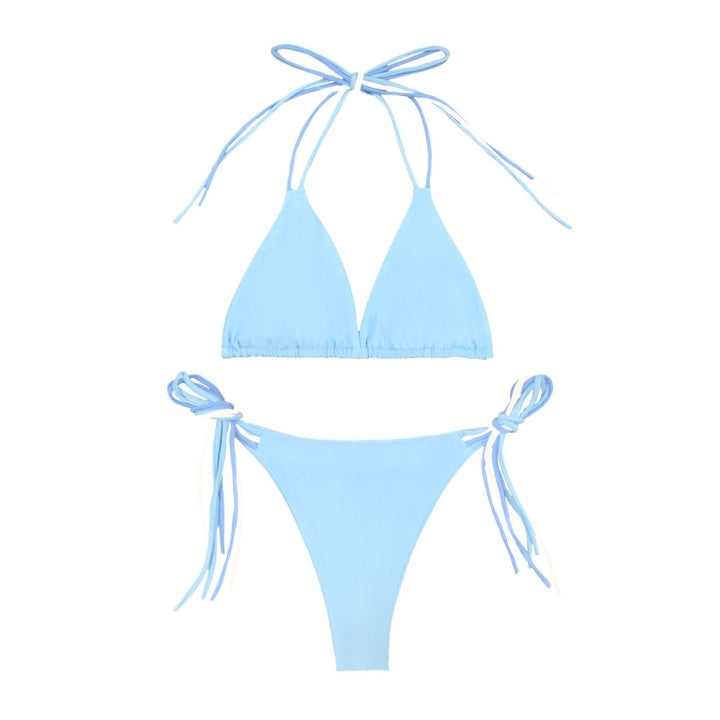 Dame Triangle-Bikini-sæt med justerbare bindebånd og komfortabel snit Stilla