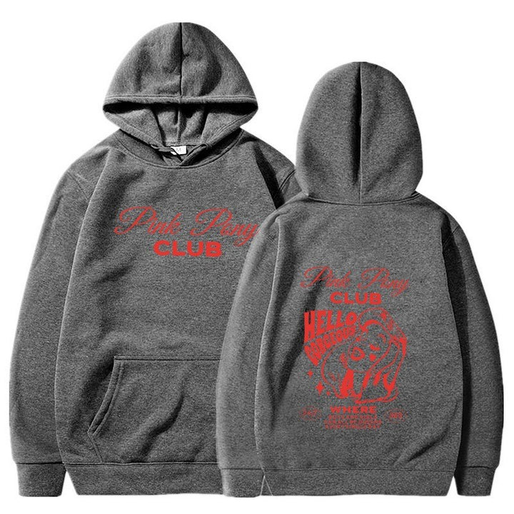 Dame hoodie med kreativ grafisk design Skovae